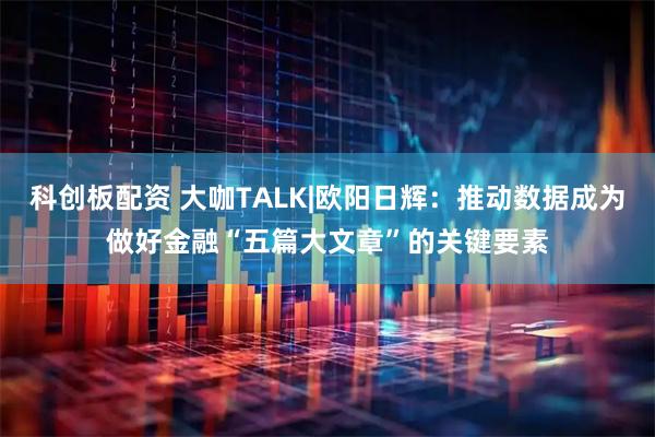 科创板配资 大咖TALK|欧阳日辉：推动数据成为做好金融“五篇大文章”的关键要素